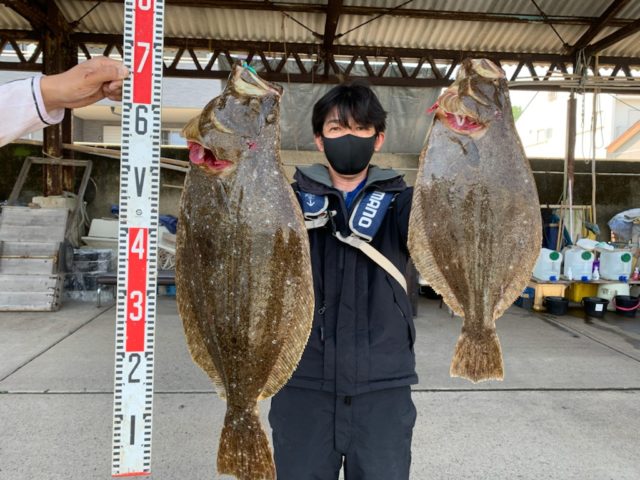 釣果情報-愛知県久六釣船にて船釣りの釣果ヒラメ