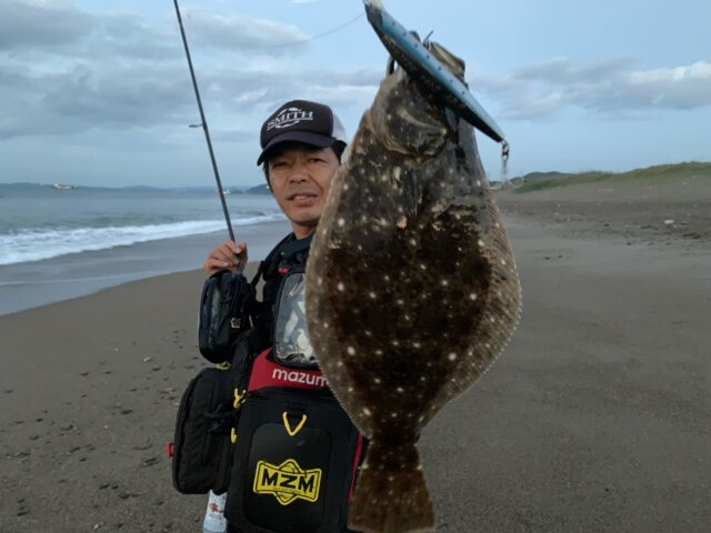 釣果情報-愛知県田原サーフにてショアソルトの釣果ヒラメ